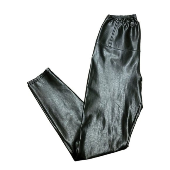 Aritzia Wilfred Free Black Daria Pant High-waisted Vegan Leather leggings XS - Picture 9 of 12